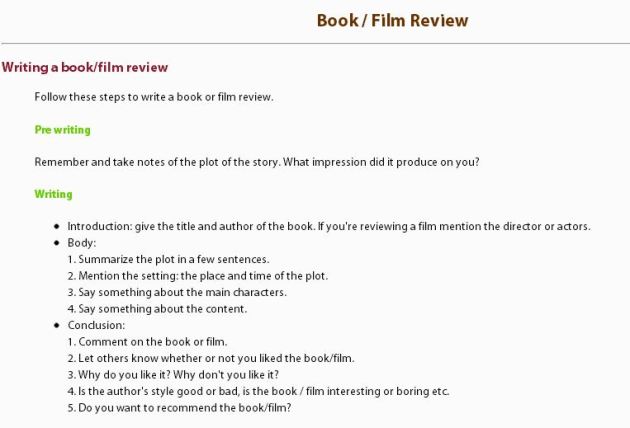 book film reviews